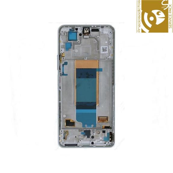 Pantalla para Xiaomi Poco F4 con marco plateado SERVICE PACK