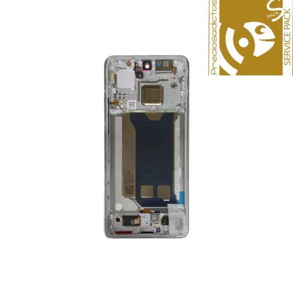 Pantalla Para Xiaomi Poco F7 Pro 5G Con Marco Plata SERVICE PACK