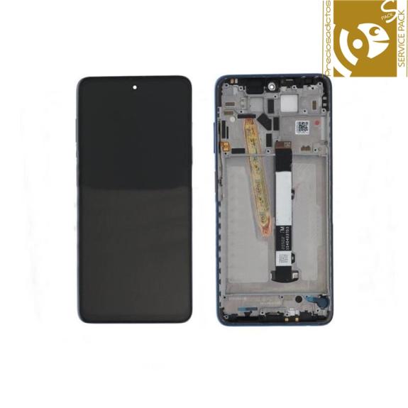 Pantalla para Xiaomi Poco X3 Pro con marco azul SERVICE PACK