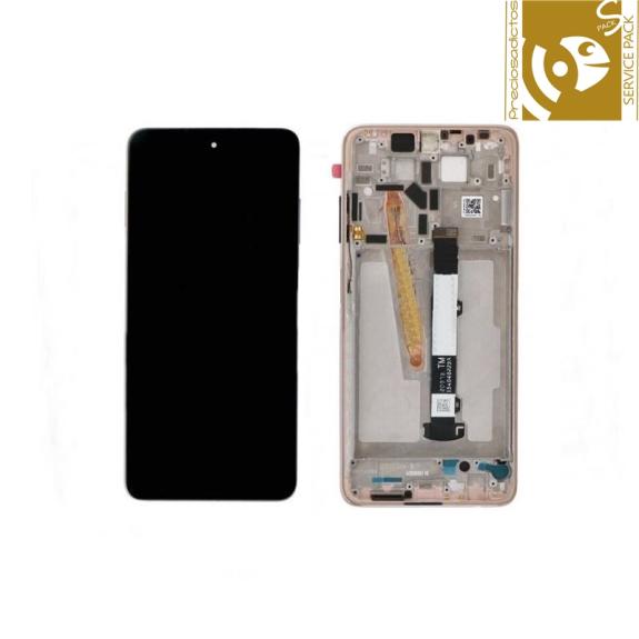 Pantalla para Xiaomi Poco X3 Pro con marco dorado service pack