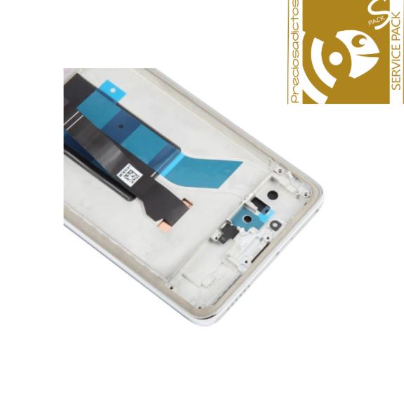 Pantalla Para Xiaomi Poco X7 5G Con Marco Plata SERVICE PACK