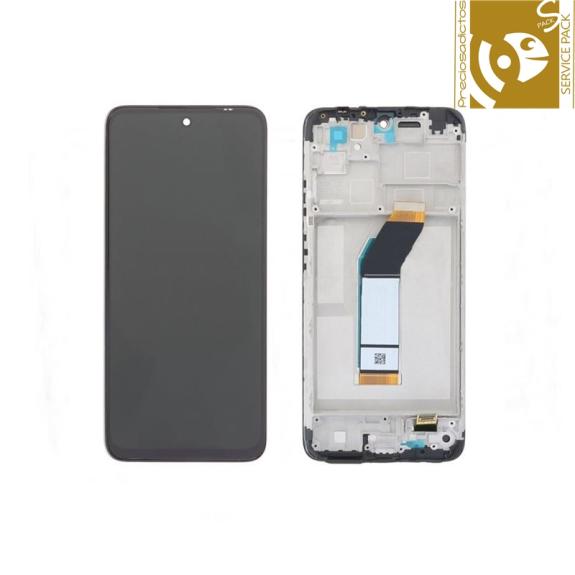 Pantalla para Xiaomi Redmi 10 2021 con marco negro SERVICE PACK