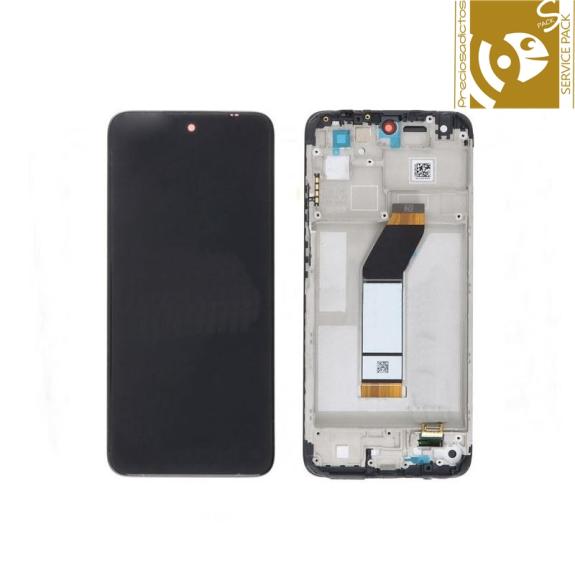 Pantalla para Xiaomi Redmi 10 2022 con marco negro SERVICE PACK