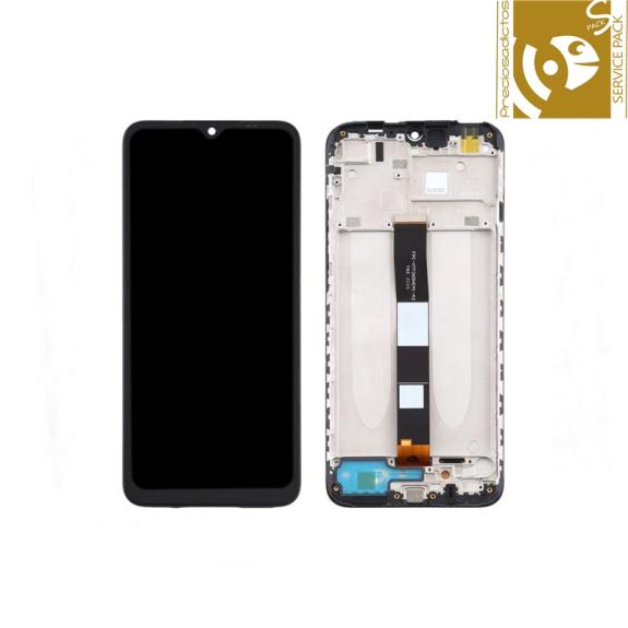 Pantalla para Xiaomi Redmi 10A 2022 con marco negro SERVICE PACK