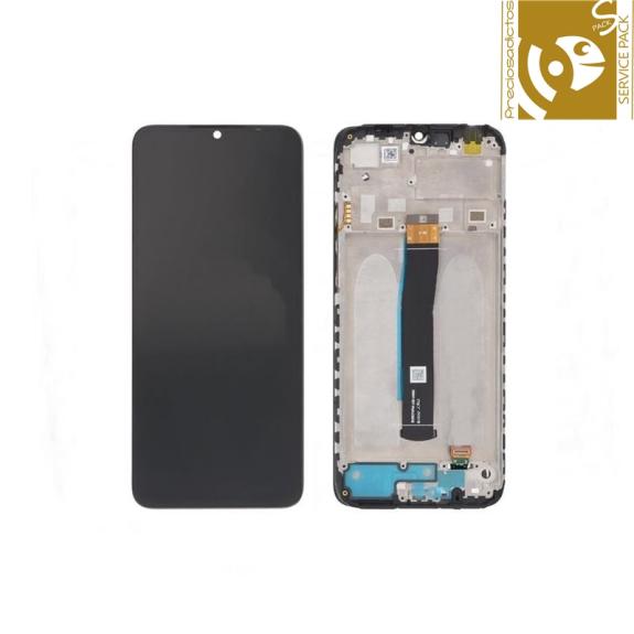 Pantalla para Xiaomi Redmi 10C 2022 con marco negro SERVICE PACK