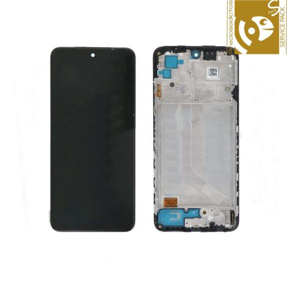 Pantalla para Xiaomi Redmi Note 10S con marco negro SERVICE PACK