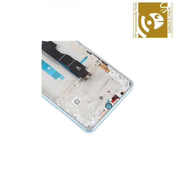 Pantalla Para Xiaomi Redmi Note 13 5G Marco Azul SERVICE PACK