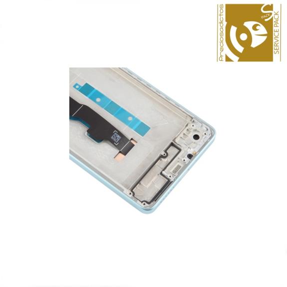 Pantalla Para Xiaomi Redmi Note 13 5G Marco Azul SERVICE PACK
