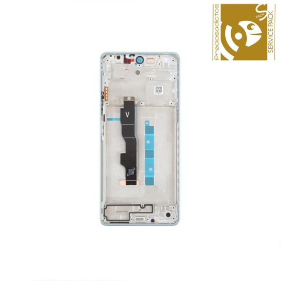 Pantalla Para Xiaomi Redmi Note 13 5G Marco Azul SERVICE PACK