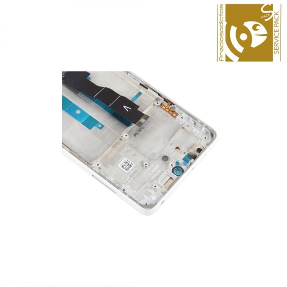Pantalla Para Xiaomi Redmi Note 13 5G Marco Blanco SERVICE PACK