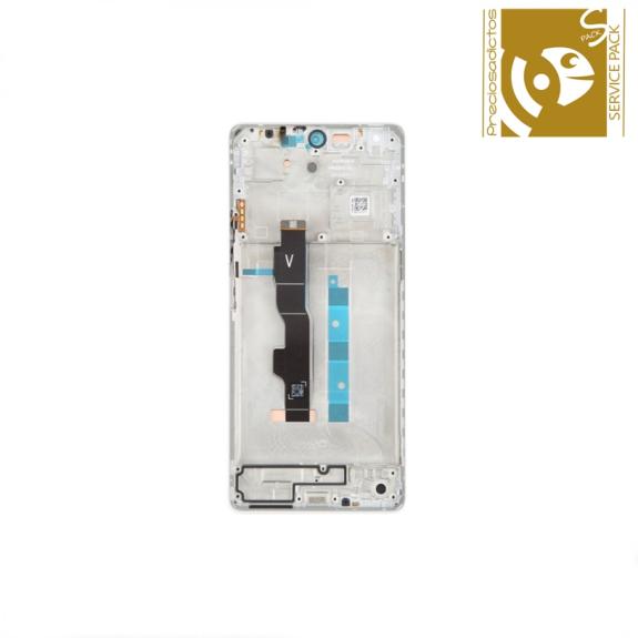 Pantalla Para Xiaomi Redmi Note 13 5G Marco Blanco SERVICE PACK