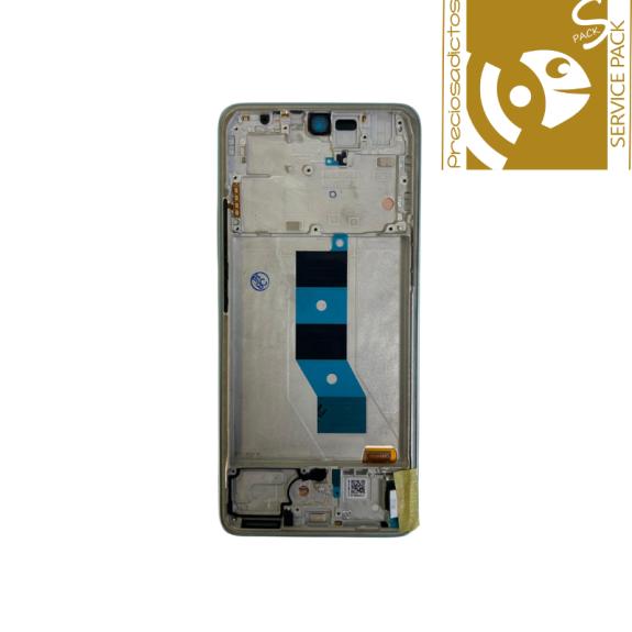 Pantalla Para Xiaomi Redmi Note 14 5G Marco Azul SERVICE PACK