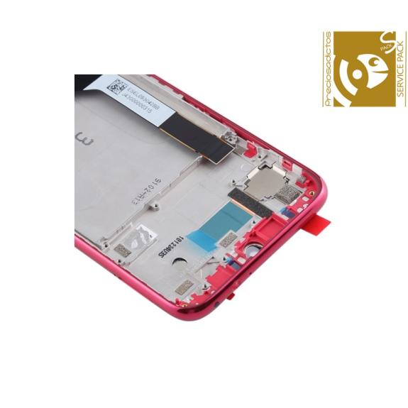 Pantalla para Xiaomi Redmi Note 7 con marco rojo SERVICE PACK