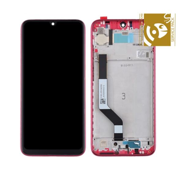 Pantalla para Xiaomi Redmi Note 7 con marco rojo SERVICE PACK