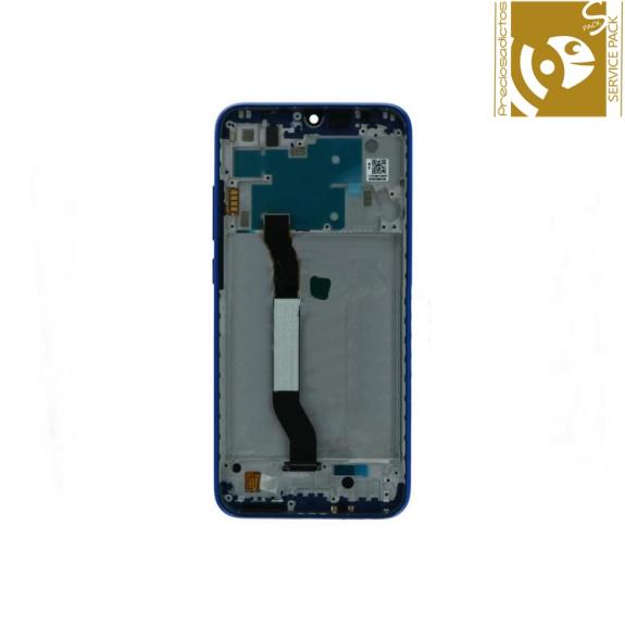 Pantalla para Xiaomi Redmi Note 8 con marco azul SERVICE PACK