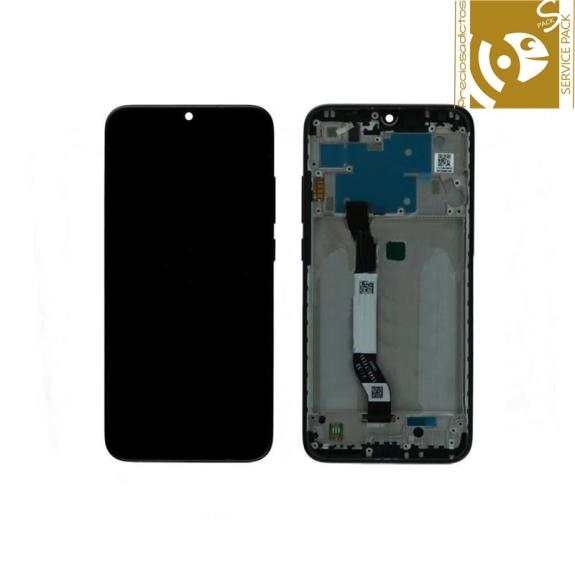 Pantalla para Xiaomi Redmi Note 8 con marco negro SERVICE PACK