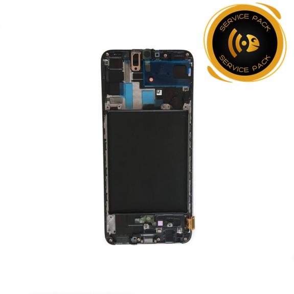Pantalla Samsung Galaxy A70 con marco negro Service Pack