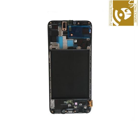 Pantalla Samsung Galaxy A70 con marco negro Service Pack