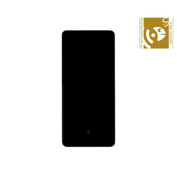 Pantalla para Samsung Galaxy A42 5G negro con marco SERVICE PACK