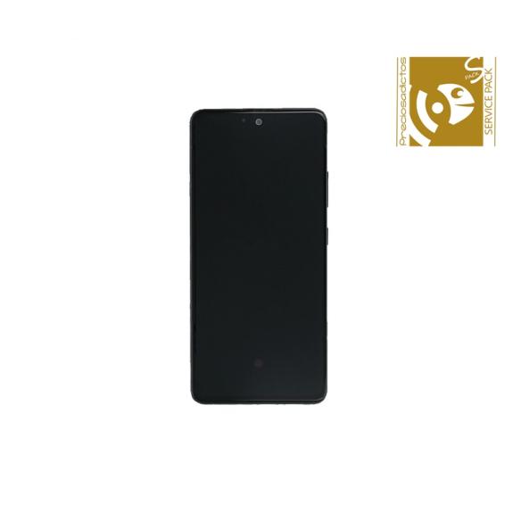Pantalla para Samsung Galaxy A51 5G con marco negro SERVICE PACK