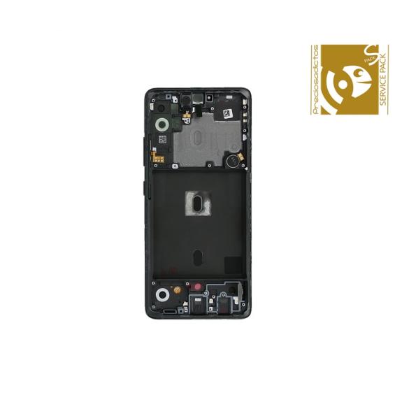 Pantalla para Samsung Galaxy A51 5G con marco negro SERVICE PACK