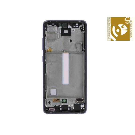 Pantalla para Samsung Galaxy A52 / 5G marco violeta SERVICE PACK