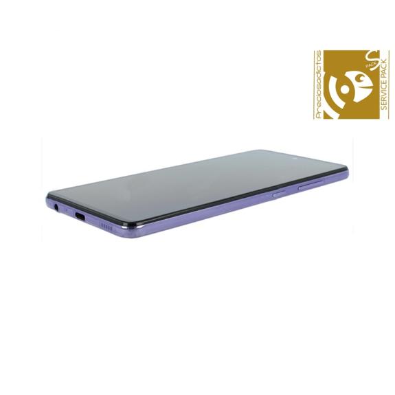 Pantalla para Samsung Galaxy A52 / 5G marco violeta SERVICE PACK