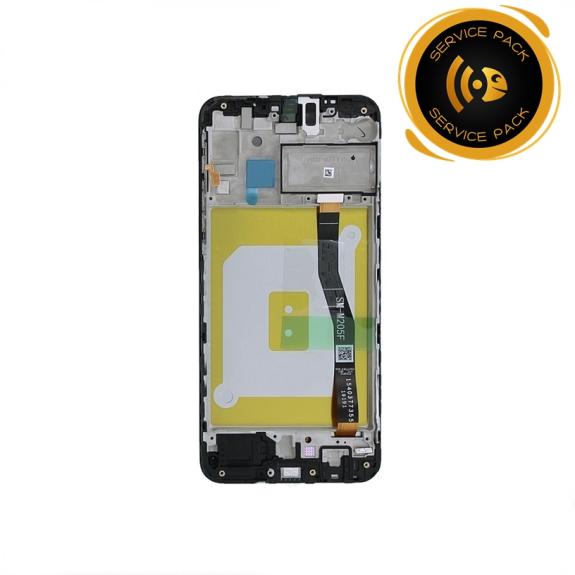Pantalla SERVICE PACK para Samsung Galaxy M20 con marco negro