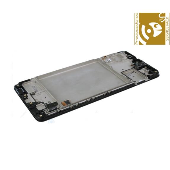 Pantalla SERVICE PACK para Samsung Galaxy M31S con marco negro