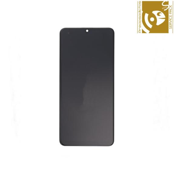 Pantalla para Samsung Galaxy M32 con marco negro SERVICE PACK