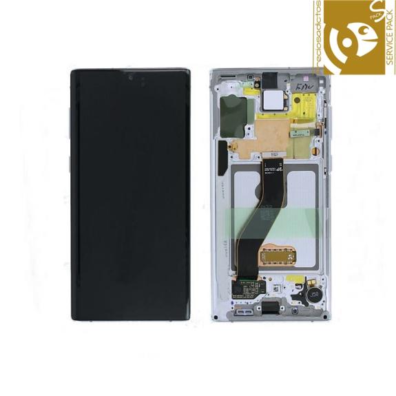 Pantalla SERVICE PACK para Samsung Galaxy Note 10 marco blanco