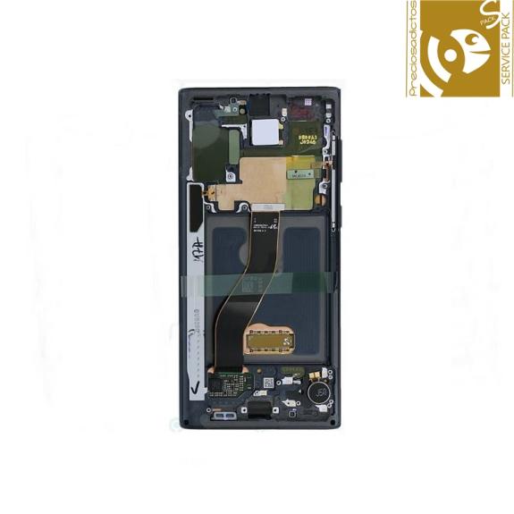 Pantalla SERVICE PACK para Samsung Galaxy Note 10 marco negro