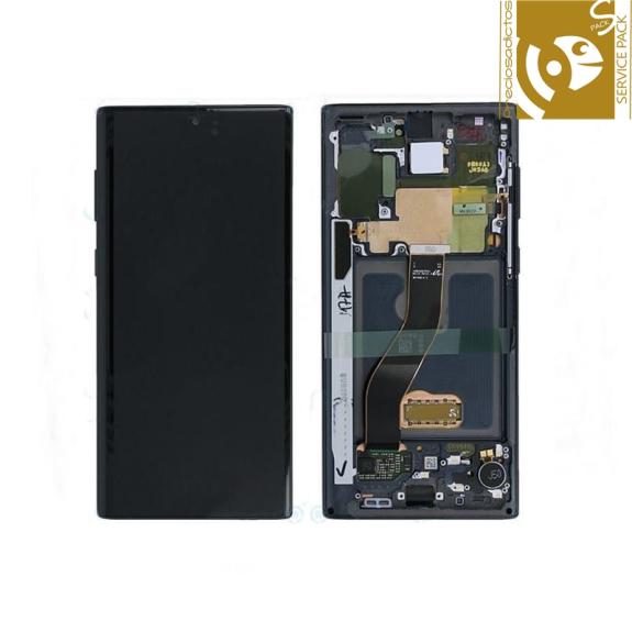 Pantalla SERVICE PACK para Samsung Galaxy Note 10 marco negro