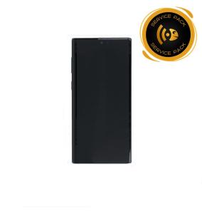 Pantalla SERVICE PACK para Samsung Galaxy Note 10 marco plateado