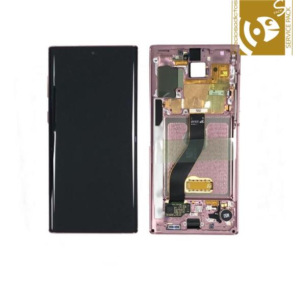 Pantalla SERVICE PACK para Samsung Galaxy Note 10 marco rosa
