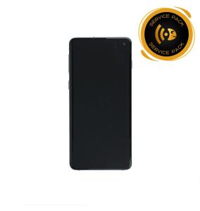 Pantalla SERVICE PACK para Samsung Galaxy S10 con marco azul