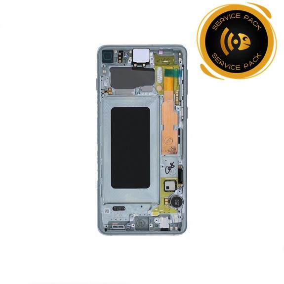 Pantalla SERVICE PACK para Samsung Galaxy S10 con marco verde