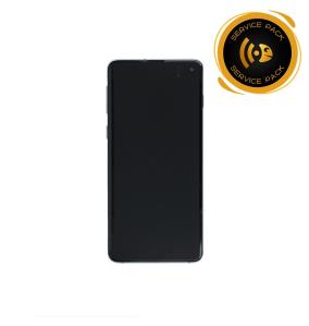 Pantalla SERVICE PACK para Samsung Galaxy S10 con marco verde