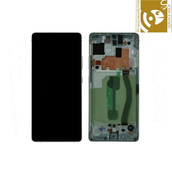 Pantalla SERVICE PACK para Samsung Galaxy S10 Lite plateado