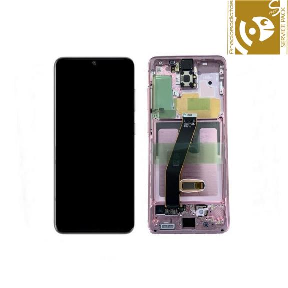 Pantalla SERVICE PACK para Samsung Galaxy S20 / 5G rosa