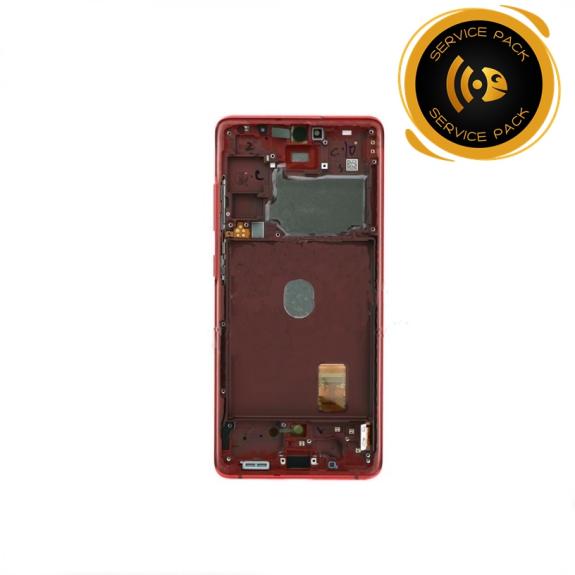 Pantalla SERVICE PACK para Samsung Galaxy S20 FE / 5G rojo