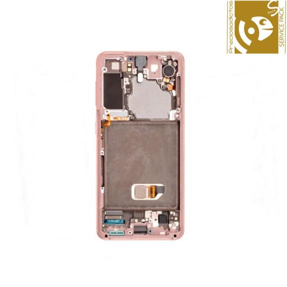Pantalla SERVICE PACK para Samsung Galaxy S21 5G rosa