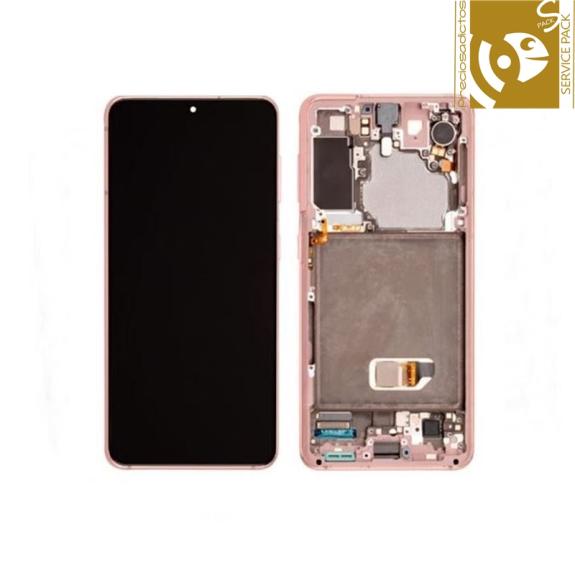 Pantalla SERVICE PACK para Samsung Galaxy S21 5G rosa