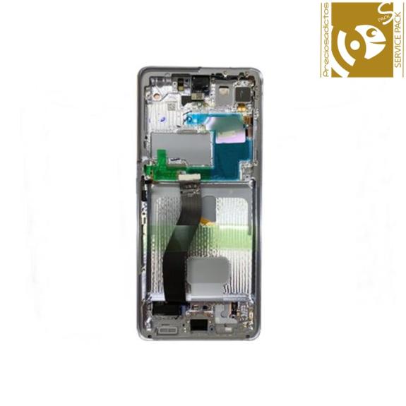 Pantalla SERVICE PACK para Samsung Galaxy S21 Ultra 5G plateado