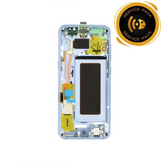 Pantalla SERVICE PACK para Samsung Galaxy S8 con marco azul