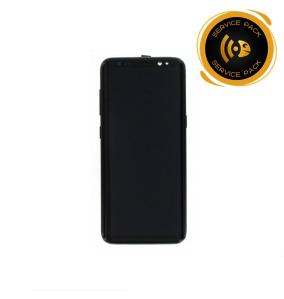 Pantalla SERVICE PACK para Samsung Galaxy S8 con marco negro