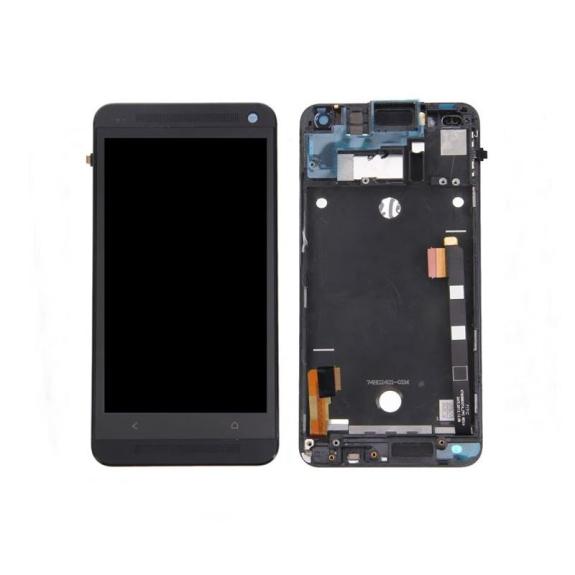 PANTALLA TACTIL LCD COMPLETA PARA HTC ONE M7 NEGRO CON MARCO.