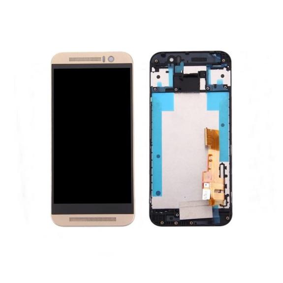 PANTALLA TACTIL LCD COMPLETA PARA HTC ONE M9 DORADO CON MARCO