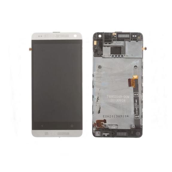 PANTALLA TACTIL LCD COMPLETA PARA HTC ONE MINI BLANCO CON MARCO