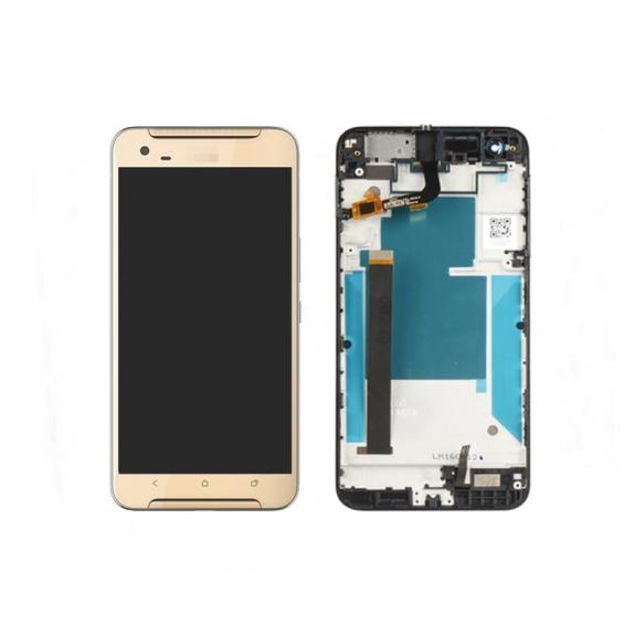 PANTALLA TACTIL LCD COMPLETA PARA HTC ONE X9 DORADO CON MARCO